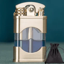 Schlankes Metallfeuerzeug – Elegantes Retro-Design