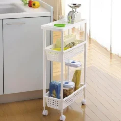 Schmales Küchenregal – platzsparender, beweglicher Organizer