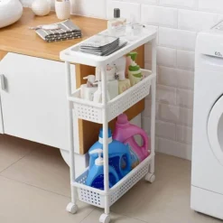 Schmales Küchenregal – platzsparender, beweglicher Organizer