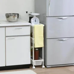 Schmales Küchenregal – platzsparender, beweglicher Organizer