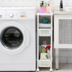 Schmales Küchenregal – platzsparender, beweglicher Organizer