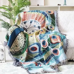 Schmetterling Pfau Strick Sofa Decke Abdeckung-SingleDouble Sofa Protector