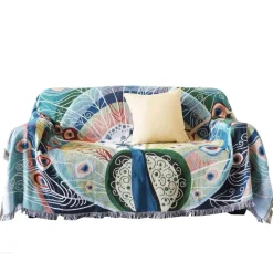 Schmetterling Pfau Strick Sofa Decke Abdeckung-SingleDouble Sofa Protector