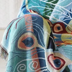 Schmetterling Pfau Strick Sofa Decke Abdeckung-SingleDouble Sofa Protector