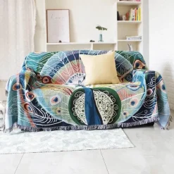Schmetterling Pfau Strick Sofa Decke Abdeckung-SingleDouble Sofa Protector