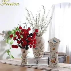 Schmetterlingsvase aus Porzellan – elegantes florales Keramikdekor