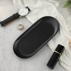 Schmucktablett aus Edelstahl – Schreibtisch-Organizerplatte