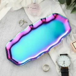 Schmucktablett aus Edelstahl – Schreibtisch-Organizerplatte