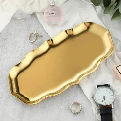 Schmucktablett aus Edelstahl – Schreibtisch-Organizerplatte