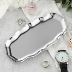 Schmucktablett aus Edelstahl – Schreibtisch-Organizerplatte