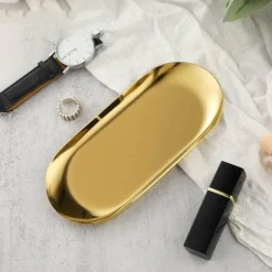 Schmucktablett aus Edelstahl – Schreibtisch-Organizerplatte