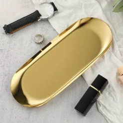 Schmucktablett aus Edelstahl – Schreibtisch-Organizerplatte