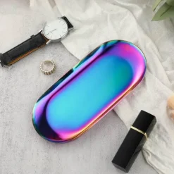 Schmucktablett aus Edelstahl – Schreibtisch-Organizerplatte