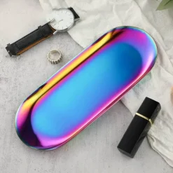 Schmucktablett aus Edelstahl – Schreibtisch-Organizerplatte