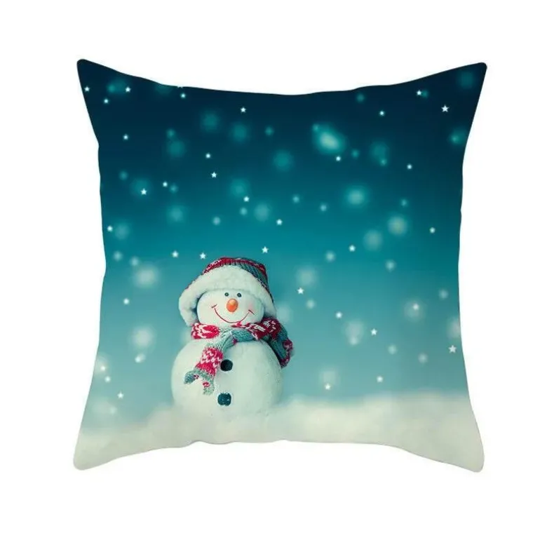 Schneemann Kissenbezug - Winter Weihnachtsdekoration