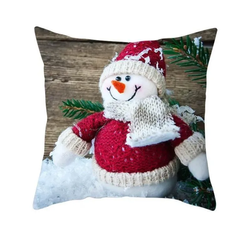 Schneemann Kissenbezug - Winter Weihnachtsdekoration