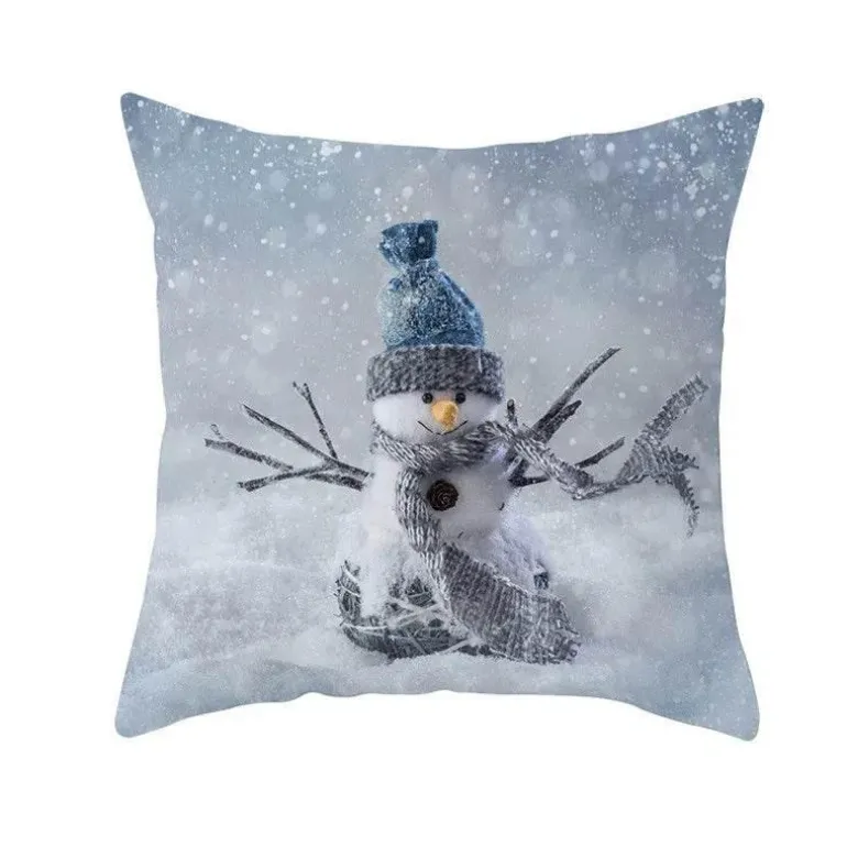 Schneemann Kissenbezug - Winter Weihnachtsdekoration