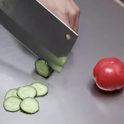 Schneidebrett aus Edelstahl – robuster Hackklotz für Obst, Gemüse und Fleisch