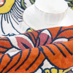 Schnelltrocknendes Badetuch aus Gaze mit Blumenmotiv, 80 x 160 cm, saugfähig, weich