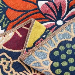 Schnelltrocknendes Badetuch aus Gaze mit Blumenmotiv, 80 x 160 cm, saugfähig, weich