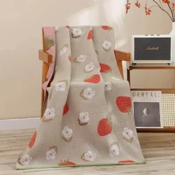 Schnelltrocknendes, mehrlagiges Gaze-Badetuch – saugfähig, 80 x 160 cm, für Zuhause, Strand, Spa