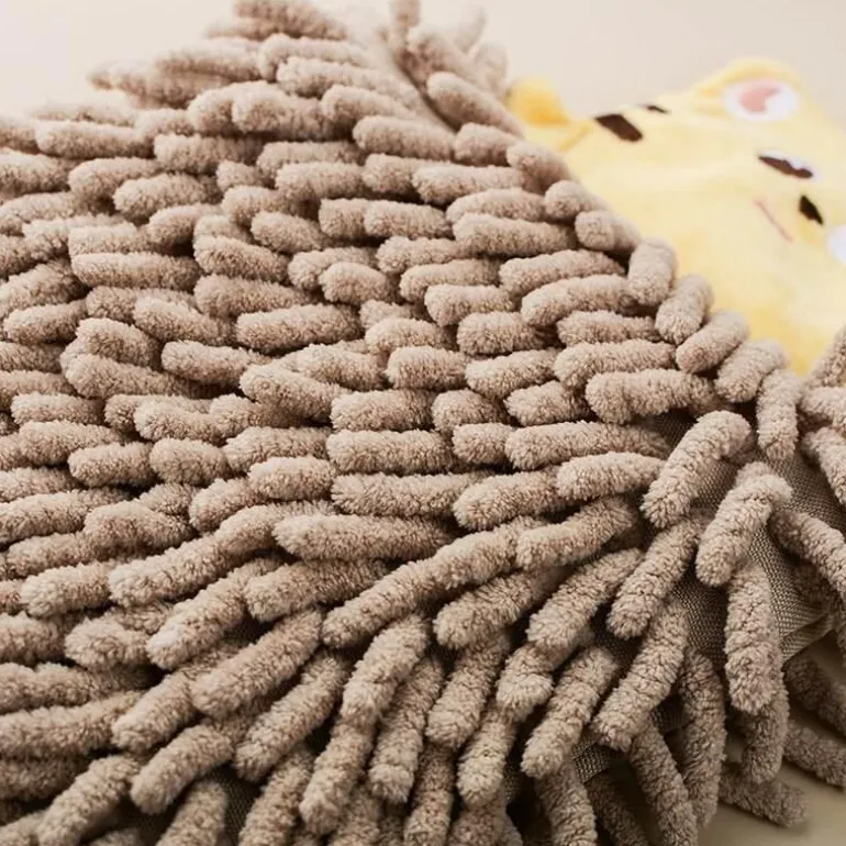 Schnelltrocknendes Plüschhandtuch mit Bärenmotiv – weiches, saugfähiges Badezimmerzubehör