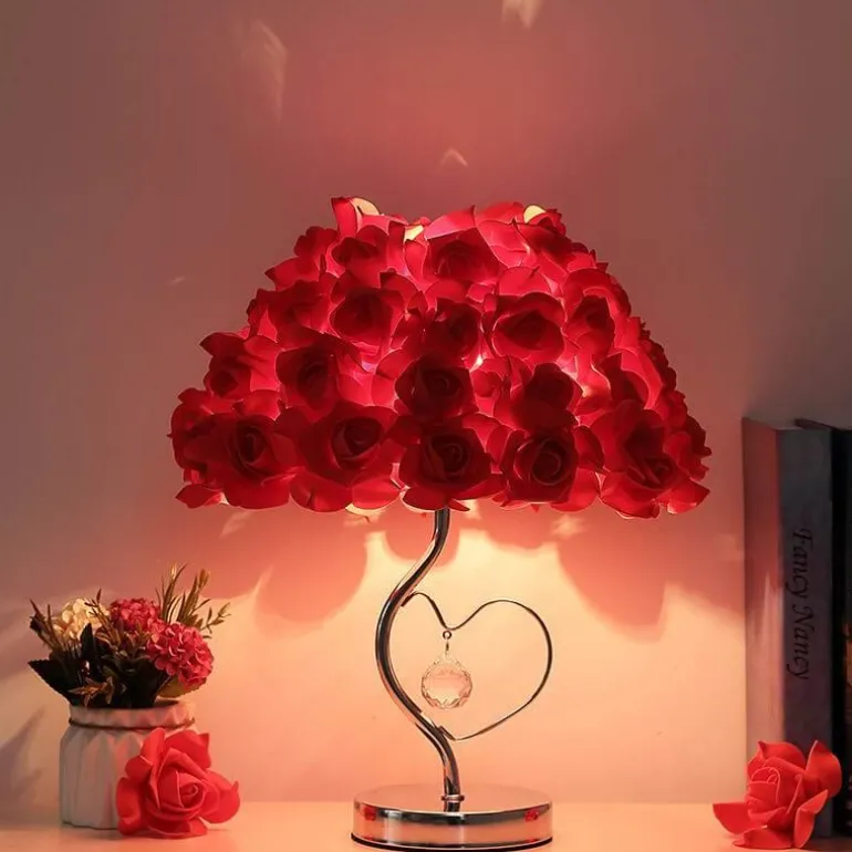 Schreibtischlampe aus Rosenkristall – elegante Akzentbeleuchtung für die Inneneinrichtung