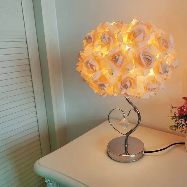 Schreibtischlampe aus Rosenkristall – elegante Akzentbeleuchtung für die Inneneinrichtung