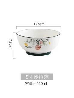 Schüssel- und Tellerset aus Bone China – Elegantes Essgeschirr für Reisnudeln