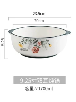 Schüssel- und Tellerset aus Bone China – Elegantes Essgeschirr für Reisnudeln