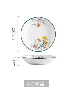 Schüssel- und Tellerset aus Bone China – Elegantes Essgeschirr für Reisnudeln