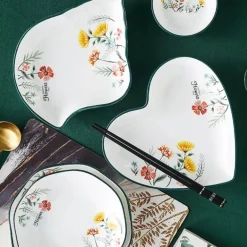 Schüssel- und Tellerset aus Bone China – Elegantes Essgeschirr für Reisnudeln