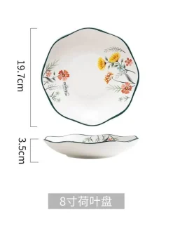 Schüssel- und Tellerset aus Bone China – Elegantes Essgeschirr für Reisnudeln