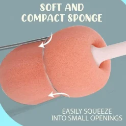 Schwammbürste mit langem Griff – Vertikales Reinigungswerkzeug für schwer erreichbare Bereiche