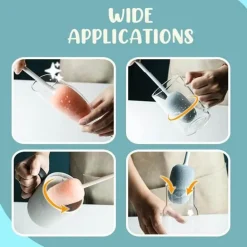 Schwammbürste mit langem Griff – Vertikales Reinigungswerkzeug für schwer erreichbare Bereiche