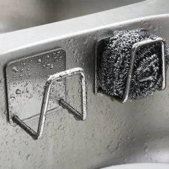 Schwammhalter aus Edelstahl für die Spüle – 4er-Pack Küchen-Organizer