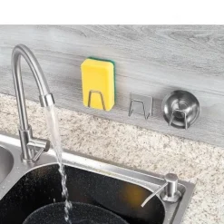 Schwammhalter aus Edelstahl für die Spüle – 4er-Pack Küchen-Organizer