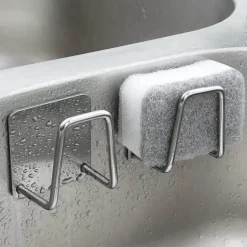 Schwammhalter aus Stahl – Organizer für die Küchenspüle