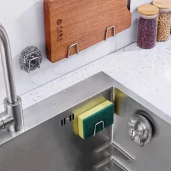 Schwammhalter aus Stahl – Organizer für die Küchenspüle