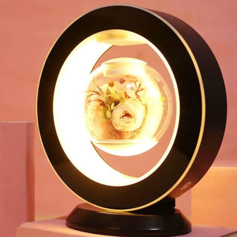Schwebende magnetische Blumenvasenlampe – einzigartiges dekoratives LED-Licht