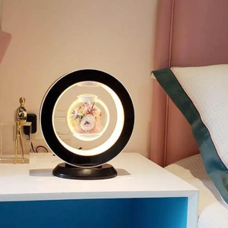 Schwebende magnetische Blumenvasenlampe – einzigartiges dekoratives LED-Licht