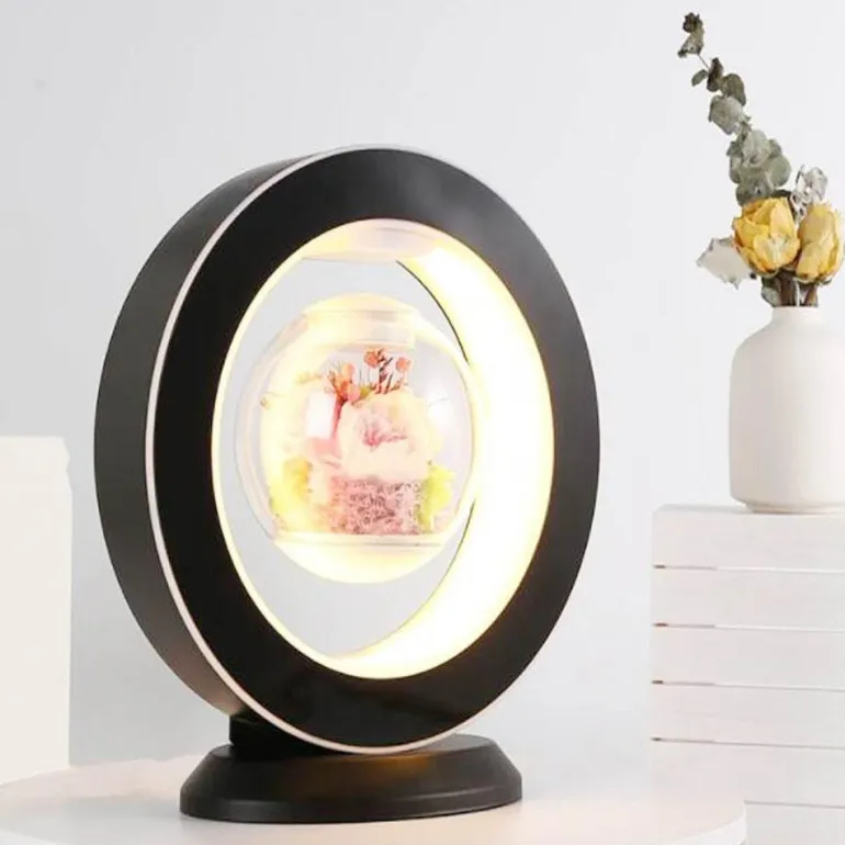 Schwebende magnetische Blumenvasenlampe – einzigartiges dekoratives LED-Licht