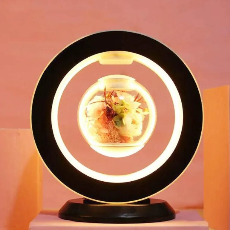 Schwebende magnetische Blumenvasenlampe – einzigartiges dekoratives LED-Licht