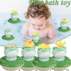 Schwimmender Froschsprinkler – rotierendes Wasserspielzeug für Kinder