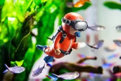 Schwimmendes Taucher-Aquarium-Ornament – ​​Unterwasser-Dekor-Akzent