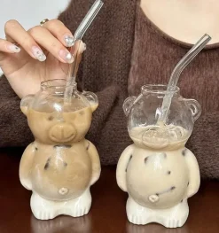 Süße Bären-Latte-Tassen – 320 ml hitzebeständige Kaffeebecher