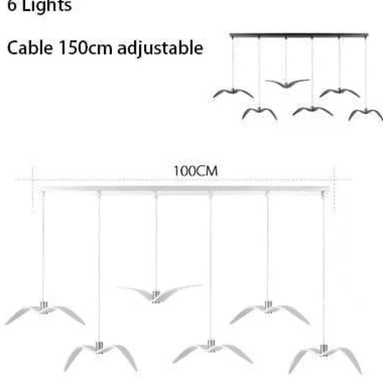 Seagull Pendant Lamp - Modern Bird-Inspired Lighting