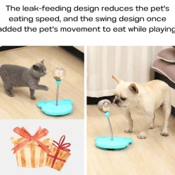 Selbstausgebendes Futterspielzeug für Haustiere – Tragbarer Futternapf für verspielte Haustiere