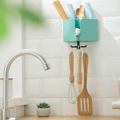 Selbstklebendes Abtropfgestell für Utensilien – Küchen-Organizer-Zubehör