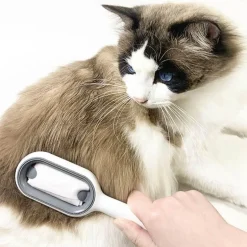 Selbstreinigende Fellpflegebürste für Haustiere – Fellpflegewerkzeug für Hunde und Katzen